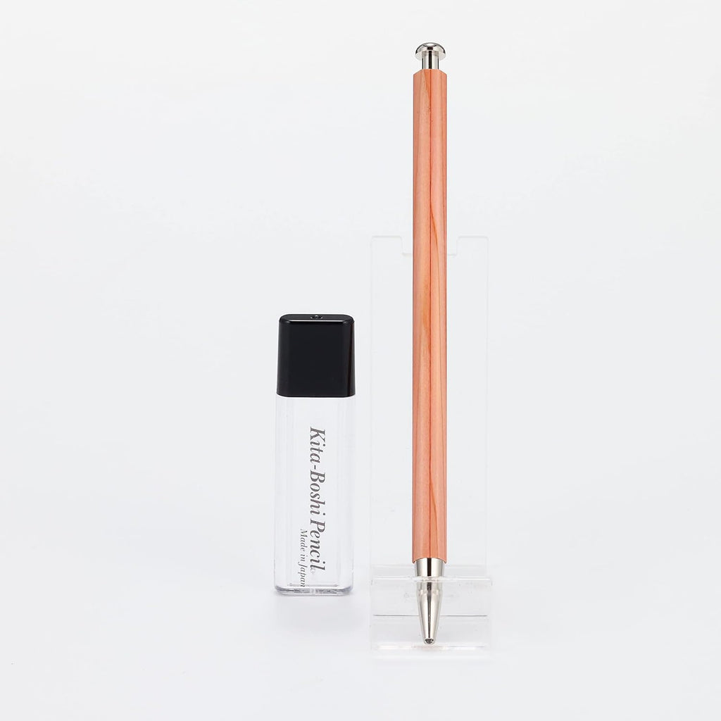 2.0Mm Mechanical Pencil, Wooden Barrel, with Lead Sharpener, #1 B, Black Lead, 1Ea (OTP-680NST), Natural Wood Color W/Sharpener