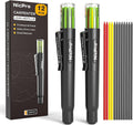 Carpenter Pencil Lead Refills 2.8Mm, 12 Pieces Black, Red, Yellow