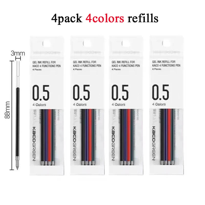 EASY Multifunctional Pen 0.5Mm Black/Red Gel Pens HB Mechanical Pencil Portable Smooth Write for Notes Highlight Sketching