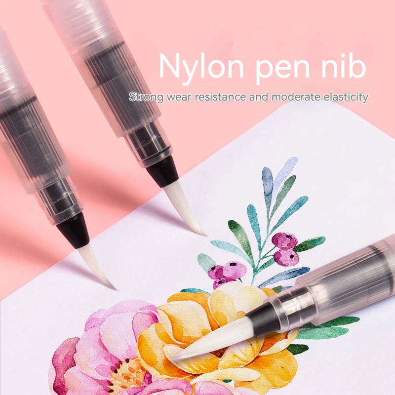 3Pcs Watercolor Brush Pens Water Brush Pens Refillable Water Color Brush Pens for Painting Calligraph Drawing Art Supplies