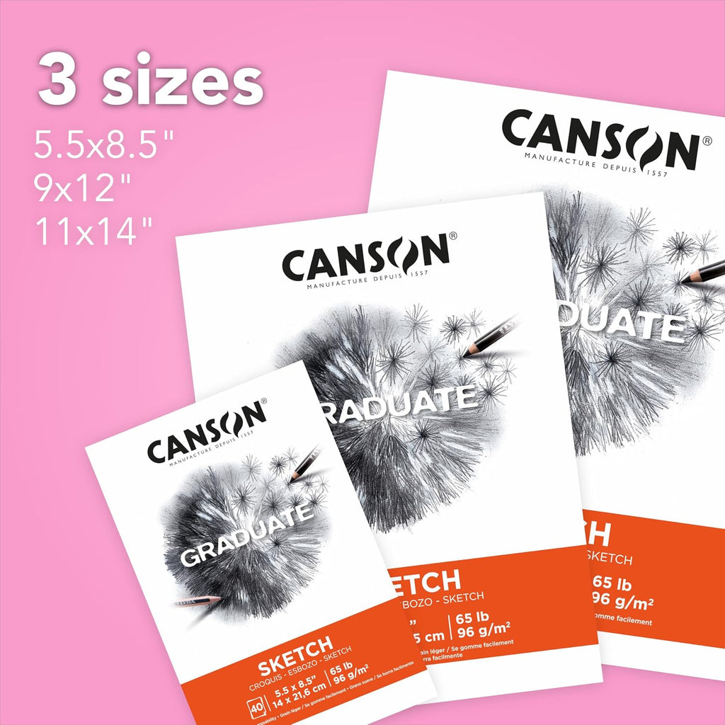 Canson Graduate Sketch Paper Pad, 9X12 In