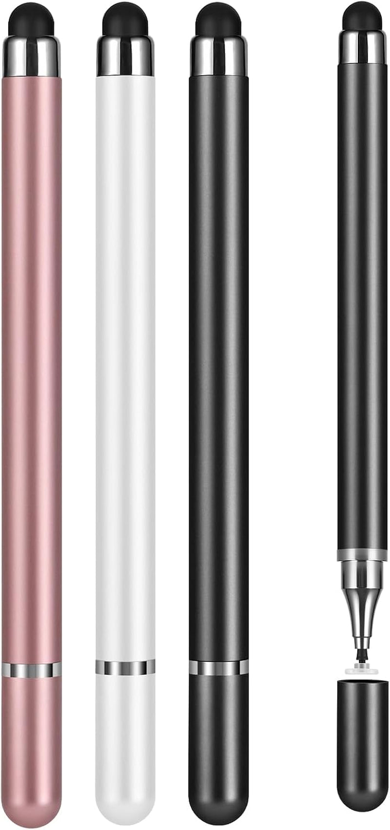 3-Pack Universal Stylus Pen for Touch Screens - Fine Tip Capacitive Stylus Compatible with Ipad, Android Tablets, Iphone, Samsung, Chromebook & All Touchscreen Devices - Precise Drawing & Writing Pen