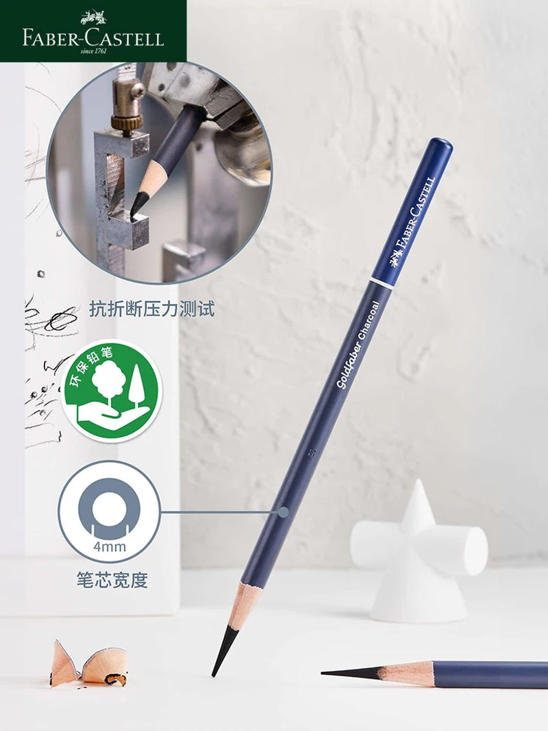 5/6PCS Faber Castell Goldfaber Charcoal Graphite Sketch Set Ex-Soft Medium Hard Pencils for Drawing Sketching Shading Artists