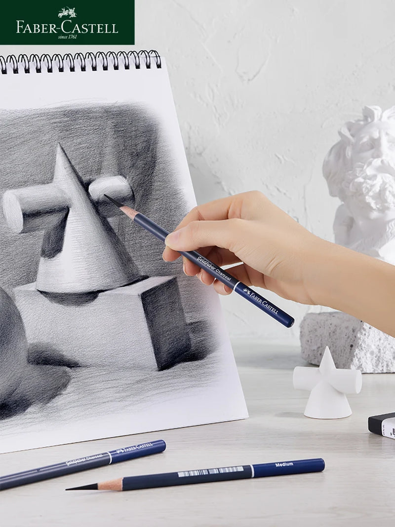 5/6PCS Faber Castell Goldfaber Charcoal Graphite Sketch Set Ex-Soft Medium Hard Pencils for Drawing Sketching Shading Artists