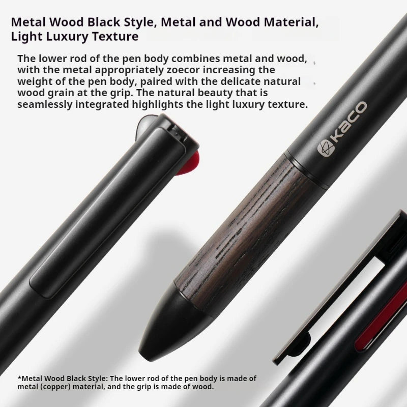 EASY Multifunctional Pen 0.5Mm Black/Red Gel Pens HB Mechanical Pencil Portable Smooth Write for Notes Highlight Sketching