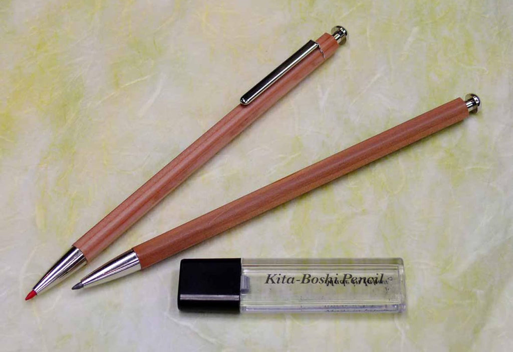 2.0Mm Mechanical Pencil, Wooden Barrel, with Lead Sharpener, #1 B, Black Lead, 1Ea (OTP-680NST), Natural Wood Color W/Sharpener