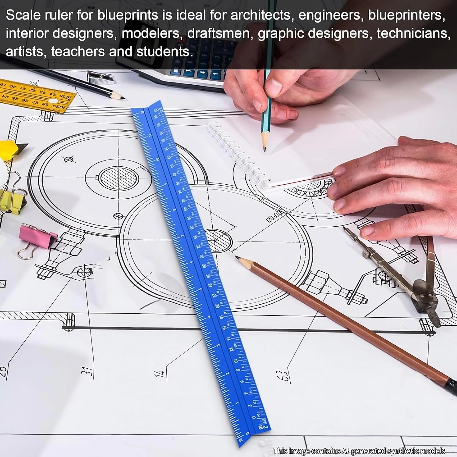 Architectural Scale Ruler, Imperial Architect Scale, Engineer Scale Ruler
