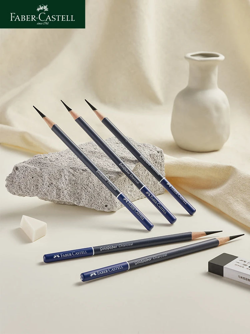5/6PCS Faber Castell Goldfaber Charcoal Graphite Sketch Set Ex-Soft Medium Hard Pencils for Drawing Sketching Shading Artists