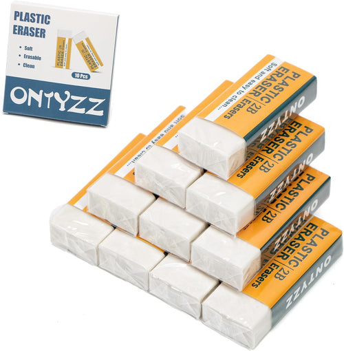 10 Pcs White Erasers Soft Art Erasers Large White Eraser for Office Writing Drawing