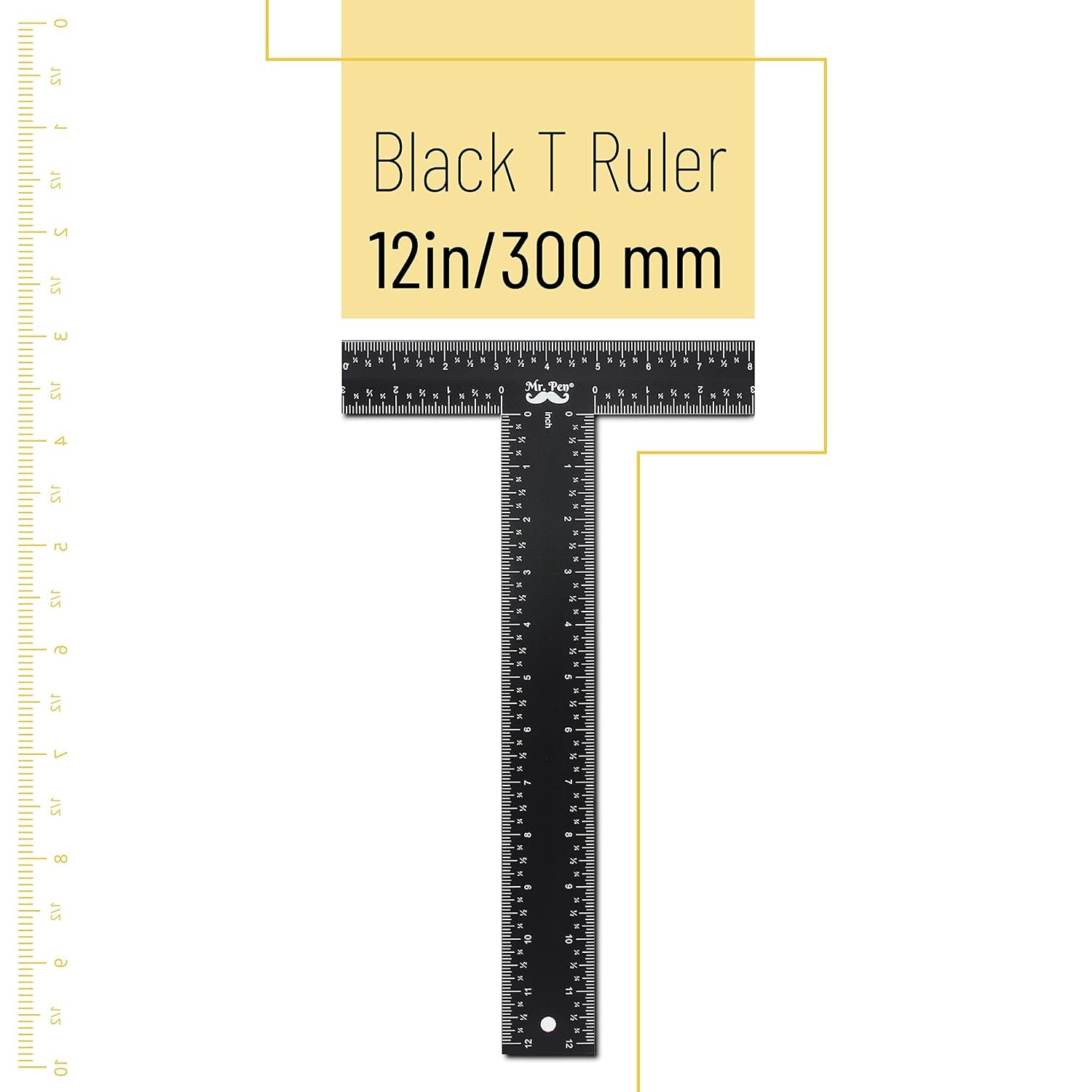 - T Square, T Ruler, 12 Inch Metal Ruler, T Square Ruler