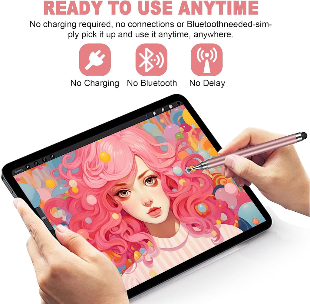 3-Pack Universal Stylus Pen for Touch Screens - Fine Tip Capacitive Stylus Compatible with Ipad, Android Tablets, Iphone, Samsung, Chromebook & All Touchscreen Devices - Precise Drawing & Writing Pen