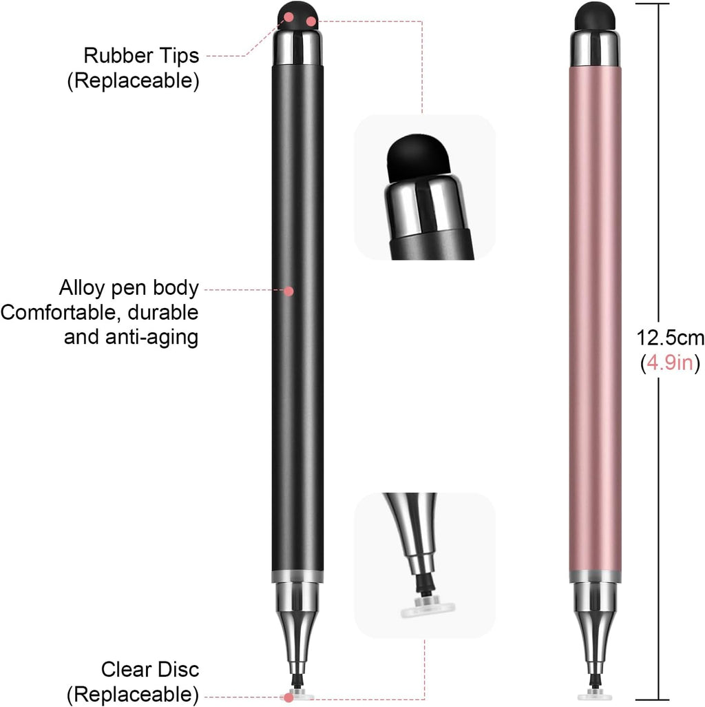 3-Pack Universal Stylus Pen for Touch Screens - Fine Tip Capacitive Stylus Compatible with Ipad, Android Tablets, Iphone, Samsung, Chromebook & All Touchscreen Devices - Precise Drawing & Writing Pen